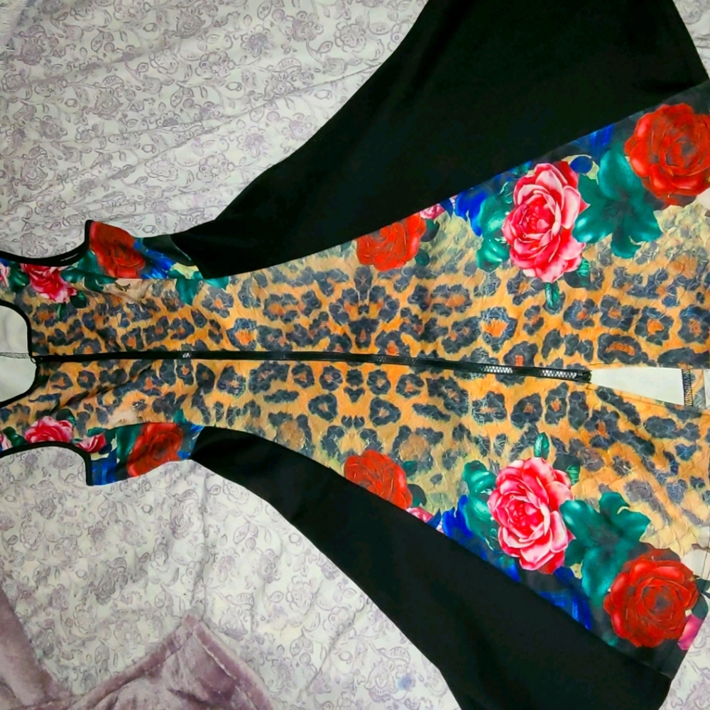 Floral cheeta dress